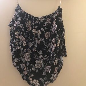 ae off the shoulder floral top